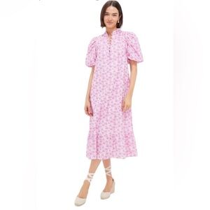 NWT Tuckernuck Hyacinth House Mimi MIDI Dress Pink Floral Sz XXS